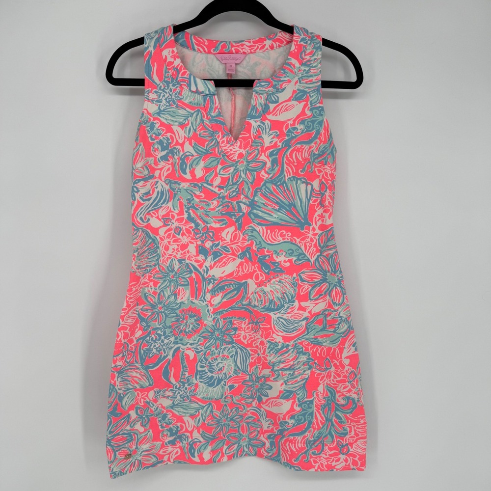 LILLY PULITZER ESTRADA SHIFT DRESS XS SUN RAY SUMMER SIREN‎ PRINT BEACH VACATION